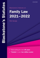 Blackstone's Statutes on Family Law 2021-2022 0192898426 Book Cover