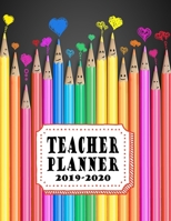 Teacher Planner: Vertical Academic Year Lesson Plan Calendar 8 Period Full Year Happy Colored Pencils 1077989709 Book Cover