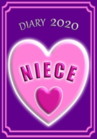 Diary 2020 Niece: Celebrate your favourite Niece with this Weekly Diary/Planner | 7" x 10" | Purple Cover 1672370094 Book Cover
