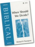 When Should We Divide? 1851745726 Book Cover