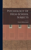 Psychology Of High-School Subjects 101755059X Book Cover