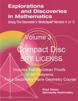 Explorations and Discoveries in Mathematics Using the Geometer's Sketchpad Version 4 or 5 Volume 3 Compact Disc 1304109577 Book Cover