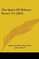 The Spirit Of Hebrew Poetry V2 1165796589 Book Cover