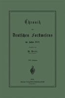 Chronik Des Deutschen Forstwesens Im Jahre 1882 3662389479 Book Cover