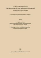 Fertigungsverfahren Und Spannungsverlauf Bei Kreissageblattern Fur Holz 3663036448 Book Cover