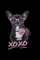 Xoxo: Kids French Bulldog for Toddlers & Kids, Peony Glasses Journal/Notebook Blank Lined Ruled 6x9 100 Pages 1695505239 Book Cover