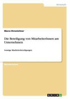 Die Beteiligung von MitarbeiterInnen am Unternehmen: Sonstige Mitarbeiterbeteiligungen 3640223241 Book Cover