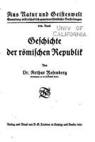 Geschichte Der R�mischen Republik (Classic Reprint) 1270817671 Book Cover