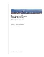 Los Angeles County 2012A Tax Sale: Vol. 1: Enhanced Catalog of Properties 1484079353 Book Cover