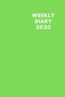 Weekly Diary 2020: 6x9 week to a page planner with 12 months planner, notes & to do list each week. Extra notes pages included. Bright lime green cover design 1693383381 Book Cover