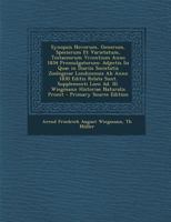 Synopsis Novorum Generam 0530929538 Book Cover