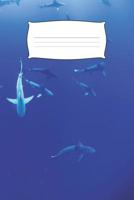 My Notebook: Sharks at the ocean themed - 100 Pages, Collegeruled linepaper, 6x9 1075540933 Book Cover