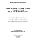 Measurement and Analysis of Public Opinion: An Analytic Framework 0309273404 Book Cover