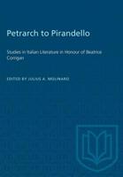 Petrarch to Pirandello 1487581793 Book Cover