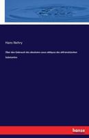 Über den Gebrauch des absoluten casus obliquus des altfranzösischen Substantivs 3337177662 Book Cover