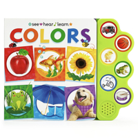 See Hear Learn Colors 6-Button Early Learning Children's Sound Board Book 168052593X Book Cover
