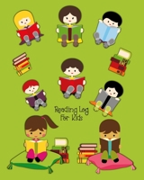 Reading Log For Kids: Ideal Gift Children's Reading Progress Tracker & Review Journal For 100 Books, For Kids & Parents Green Collage Design 1706222998 Book Cover