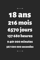18 ans: Carnet de Notes Personnalis� pour Anniversaire - Cadeau Fille Gar�on 18 ans 1654297364 Book Cover