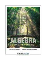 Algebra Form and Function (Algerbra Form and Function Math 1110 Algebra II Western Michigan University) 0470918322 Book Cover