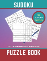 Sudoku Puzzle Book: 120 easy medium and hard puzzles with solutions to test your brain B08LN97CT6 Book Cover