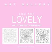 You Are Lovely Will You Be My Valentine?: Adult Coloring Book of Love; Love Books in all Departme; Love Coupons in al; Adult Coloring Book Sets in al; 1523754451 Book Cover