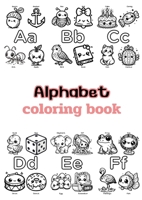 Alphabet coloring book: Children's coloring pages + word search puzzles B0CNSNHSFK Book Cover