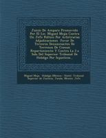 Juicio De Amparo Promovido Por El Lic. Miguel Mejia Contra Un Jefe Pol�tico Por Arbitrarias Adjudicaciones � Favor De Terceros Denunciantes De Terrenos De Comun Repartimiento Y Contra La 2.a Sala Del  1288138628 Book Cover