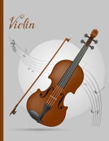 Musical Instrument : Slanted Violin: 8.5 x 11 College Ruled Notebook 1658130383 Book Cover