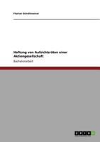 Haftung von Aufsichtsr�ten einer Aktiengesellschaft 3640767969 Book Cover
