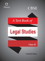 Legal Studies: Textbook for CBSE Class 11 9388623959 Book Cover