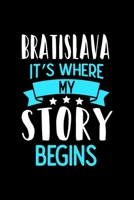 Bratislava It's Where My Story Begins: Bratislava Graph Paper Notebook with 120 pages 6x9 perfect as math book, sketchbook, workbook and diary 1650330383 Book Cover