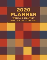 Weekly Monthly 2020 Planner Geometric Checkered Vintage: January to December Calendar 1676469117 Book Cover