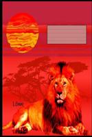 L�we: A5 Liniertes Schreibheft F�r Sch�ler Und Lehrer 1073452727 Book Cover