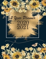 2 Year Planner 2020-2021: Monthly Plan Ahead Calendar Appointments Personalized Planner 24 Months Agenda Schedule Organizer Phone Book, Birthday Log, Days Notes Goals Artistic Floral Navy Blue Cover A 1676745696 Book Cover