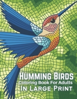 Humming Birds Coloring Book For Adults In Large Print: Easy Illustrations | Simple Coloring Book For Adult, Seniors And Beginners. B09TJ6KF47 Book Cover