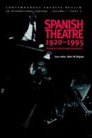 Spanish Theatre 1920-1995 9057020998 Book Cover