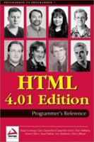 HTML 4.01 Programmer's Reference 1861005334 Book Cover