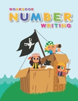 Number Writing: Handwriting Practice Book For Kids Writing Page and Coloring Book: Numbers 1-10: For Preschool, Kindergarten, and Kids B08FXH494F Book Cover