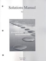 Solutions Manual to accompany Essentials of Investments 0256267936 Book Cover