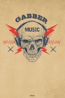 Gabber Music Planner: Skull with Headphones Gabber Music Calendar 2020 - 6 x 9 inch 120 pages gift 1657102858 Book Cover