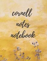 Cornell Notes Notebook: Perfect For Organizing, Taking And Formatting Study Notes, For College And University Students, 8.5 x 11" 150 Pages 1080090975 Book Cover
