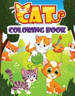 CAT coloring book: Various Cute cats and kittens illustrations to improve your pencil grip, adorable for adults, kids, teens, toddlers, B B093WMPHY6 Book Cover