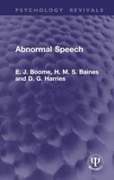 Abnormal Speech 1032933739 Book Cover