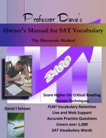 Professor Dave's Owner's Manual for SAT Vocabulary 0988235021 Book Cover