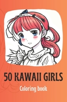 Kawaii Girls: Coloring book B0C1J1WP6P Book Cover