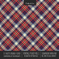 Vintage Plaid 1 Scrapbook Paper Pad 8x8 Scrapbooking Kit for Cardmaking Gifts, DIY Crafts, Printmaking, Papercrafts, Decorative Pattern Pages 1636571743 Book Cover
