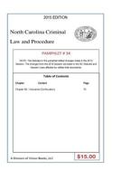 North Carolina Criminal Law and Procedure-Pamphlet 34 1502913216 Book Cover