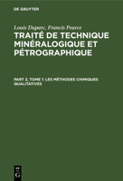 Les Méthodes Chimiques Qualitatives 3112341678 Book Cover