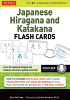 Japanese Hiragana & Katakana Flash Cards Kit Ebook: 200 Japanese Flash Cards Featuring Both Phonetic Alphabets, Language Guide, Wall Chart and Native Speaker Audio Pronunciations 4805311673 Book Cover