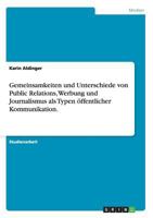 Gemeinsamkeiten und Unterschiede von Public Relations, Werbung und Journalismus als Typen öffentlicher Kommunikation. 3640673255 Book Cover